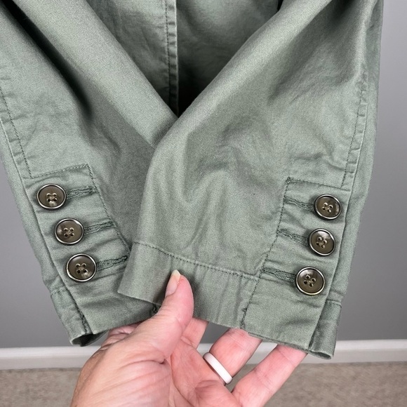 Cabi #207 olive army green unlined single button blazer, size XS. - Picture 7 of 12